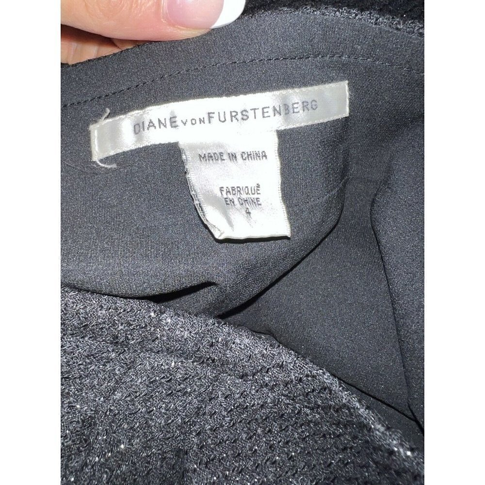 DIANE Von Furstenberg Strapless Dress With Pockets Pleats Side Zip Size 4 (O) - Picture 8 of 11